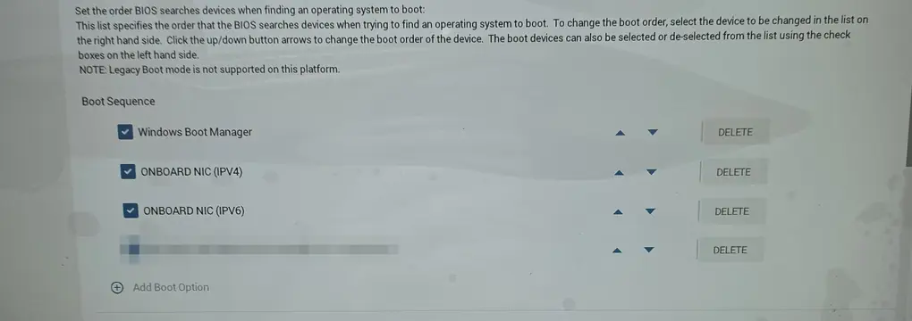 Dell Inspiron 3501 com a tela nova instalada exibindo o setup do BIOS com imagem nítida